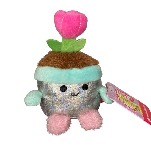 BumBumz Other - BumBumz Tulip Teresa 4.5‎ inch Plant Plush Silver Pot Flower Stuffed Animal